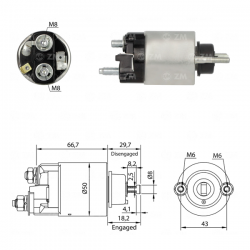 SOLENOIDE 12V, SUZUKI, MARUTI, ALTO, CHANGAN