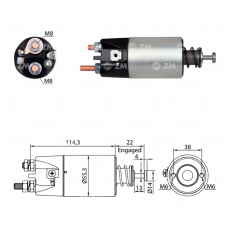 SOLENOIDE 12V, MITSUBISHI, FUSO