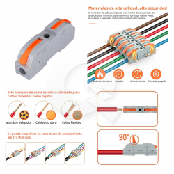 CONECTOR CABLE RAPIDO TIPO WAGO 1-1 ENTRADA