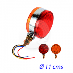 FAROL BICOLOR REDONDO,12-24V, 21 LED, Ø 11cm,R/A