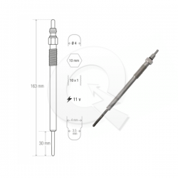 BUJIA INCANDESCENTE 11V, JAC, T6, T8, X200