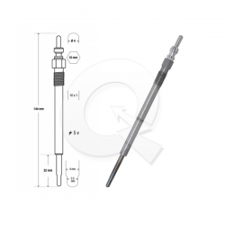 BUJIA INCANDESCENTE 5V, GREAT WALL, POER, H6