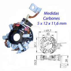 PORTA CARBON ARRANQUE 12V, CHEVROLET, FIAT