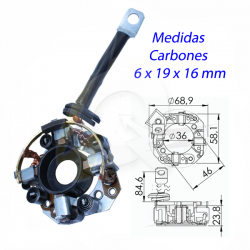 PORTA CARBON ARRANQUE 12V, CHEVROLET, KIA, OPEL