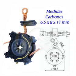 PORTA CARBON ARRANQUE 12V, FORD, PEUGEOT, TOYOTA
