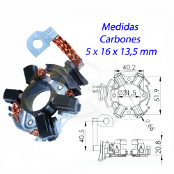 PORTA CARBON ARRANQUE 12V, FIAT, DUCATO, OPEL