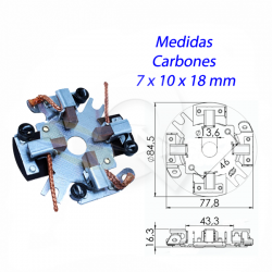 PORTA CARBON ARRANQUE 12V, CHEVROLET, FIAT, LADA