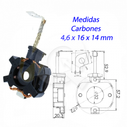 PORTA CARBON ARRANQUE 12V, FORD, FIESTA, FOCUS
