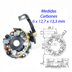 PORTA CARBON ARRANQUE 12V, FORD, MAZDA, VOLVO