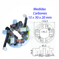 PORTA CARBON ARRANQUE 12V, CATERPILLAR, CUMMINS