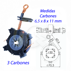 PORTA CARBON ARRANQUE 12V, FORD, FIESTA, COURIER