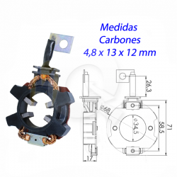 PORTA CARBON ARRANQUE 12V, DAEWOO, FORD