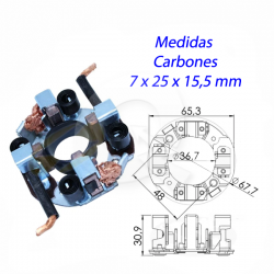 PORTA CARBON ARRANQUE 12V, FORD, TOYOTA, CASE