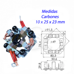 PORTA CARBON ARRANQUE 12V, BOBCAT, YARIS