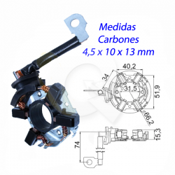 PORTA CARBON ARRANQUE 12V, FIAT, FORD, VOLK