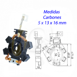 PORTA CARBON ARRANQUE 12V, CHEVROLET, DAEWOO
