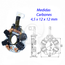 PORTA CARBON ARRANQUE 12V, CITROEN, FORD, DODGE