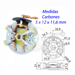 PORTA CARBON ARRANQUE 12V, HYUNDAI, FIAT, FORD