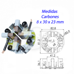 PORTA CARBON ARRANQUE 24V, M.BENZ, ACTROS, VOLVO