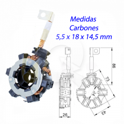 PORTA CARBON ARRANQUE 12V, CHEVROLET, JEEP