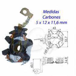 PORTA CARBON ARRANQUE 12V, AUDI, VOLKSWAGEN