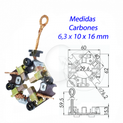 PORTA CARBON ARRANQUE 12V, CHANGAN, SUZUKI, TOYOTA