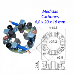 PORTA CARBON ARRANQUE 12V, CITROEN, PEUGEOT, TOYOT