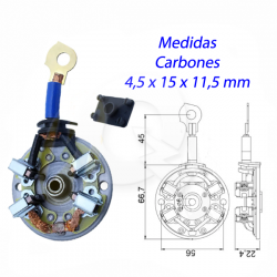 PORTA CARBON ARRANQUE 12V, BYD, JAC