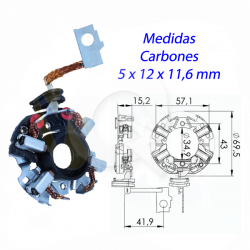 PORTA CARBON ARRANQUE 12V, TOYOTA, COROLLA