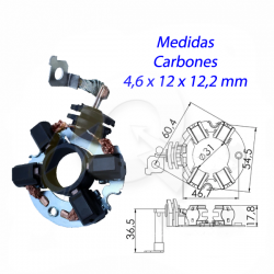 PORTA CARBON ARRANQUE 12V, CHEVROLET, FOTON