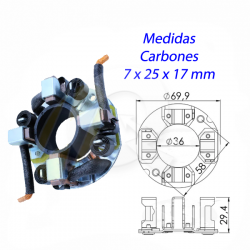 PORTA CARBON ARRANQUE 12V, FAW, WEICHAI, XICHAI