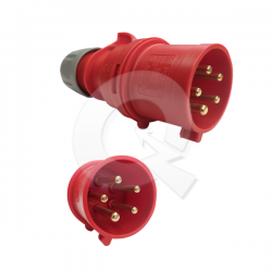 ENCHUFE,MACHO,VOLANTE, 3P+N+T, 32A, 380VAC, IP44