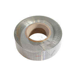 CINTA REFLECTANTE, 2' AMERICANA, BLANCA, POR METRO