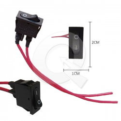 INTERRUPTOR TECLA  ON/OFF, 1x2 cms, CON CABLE