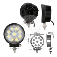 FAENERO LED, REDONDO, 9 LED, 9-32V, 27W, 2160Lm