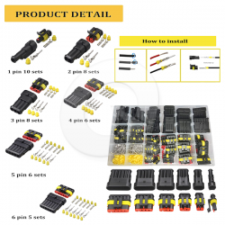 KIT CONECTORES IMPERMEABLES, 708 PIEZAS