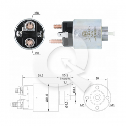 SOLENOIDE 12V, JEEP, WRANGLE, TJ, CHRYSLER