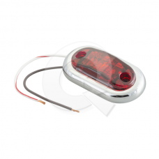 FAROL LATERAL OVALADO BIVOLTAJE 2 LED, 80x43mm,ROJ