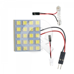 PLACA LUZ INTERIOR DE TECHO 12V, 20 LED, BLANCA
